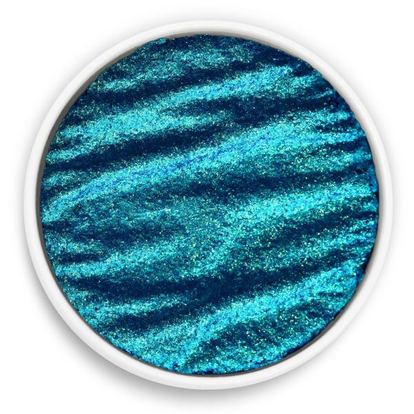 Coliro Pearlcolors Finetec Watercolor Pan Tropical Blue NEW COLOR